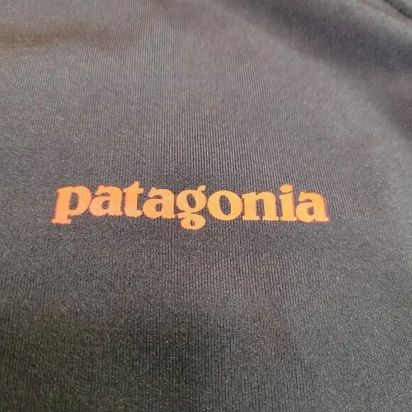 Patagonia Shirt Mens Large Rash Guard Black UPF 50 Short Sleeve Surf Stretch - Picture 4 of 12